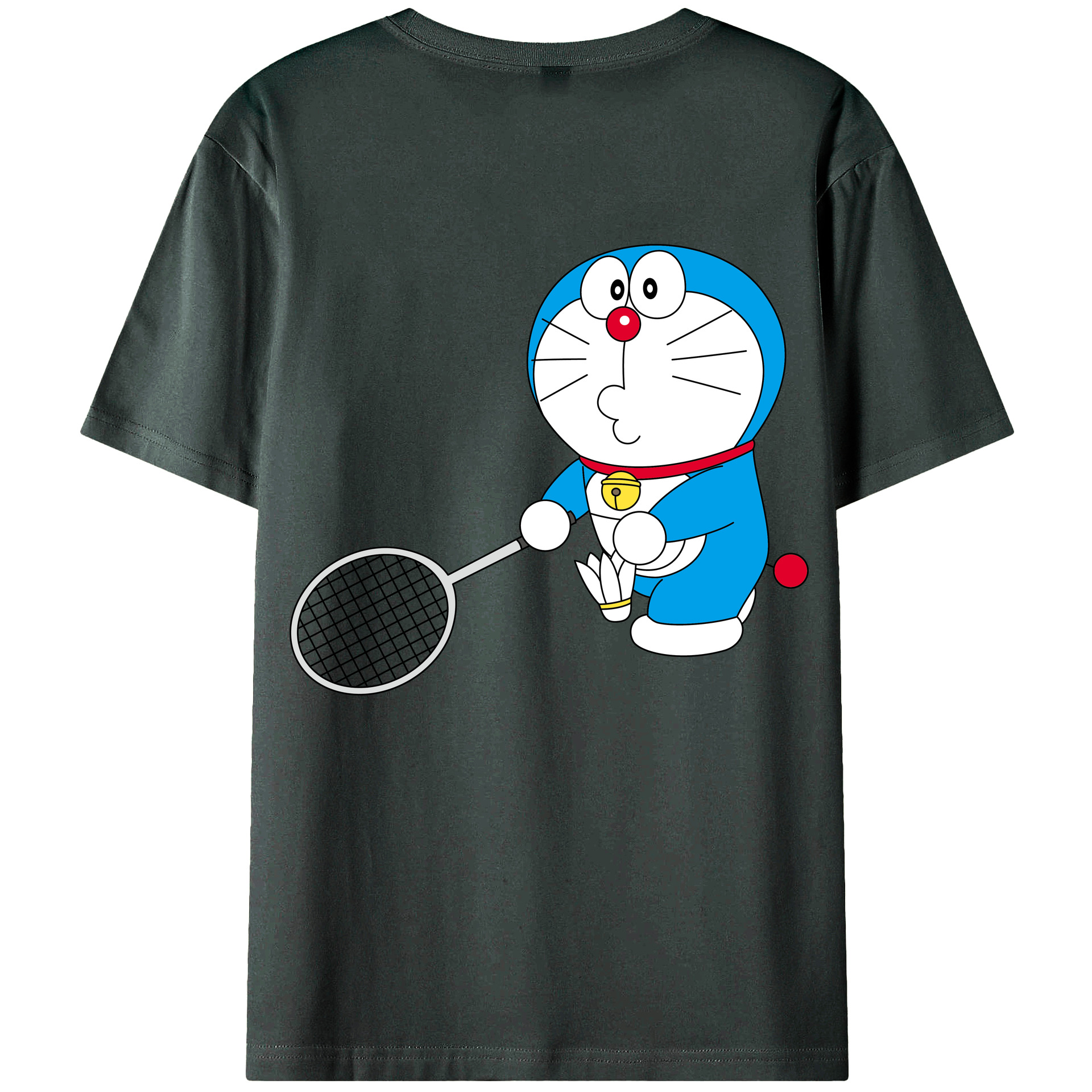（画像用） ドラえもん Doraemon 綿100％ メンズ半袖Tシャツ（バックプリント） 通気性